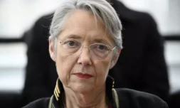 La Première ministre Elisabeth Borne, le 30 janvier 2023 à Paris ( AFP / Emmanuel DUNAND )