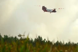 Incendie dans les landes