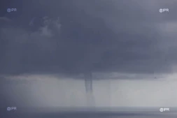 trombe marine, tornade, au large, mer, océan