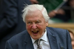 Le naturaliste britannique David Attenborough au tournoi de tennis de Wimbledon, le 1er juillet 2024