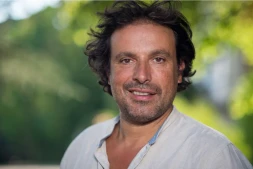 Le comédien Bruno Salomone, le 25 août 2019. - Photo par GUILLAUME SOUVANT / AFP