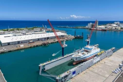 première utilisation grandeur nature du dock flottant