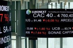 La salle de contrôle d'Euronext, société qui gère la Bourse de Paris