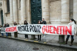 Rassemblement à Paris le 15 février 2026 pour demander "justice pour Quentin", décédé à Lyon après une agression mortelle
