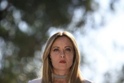 La cheffe du gouvernement italien Giorgia Meloni à Antibes, France, le 25 juin 2026