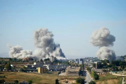 Des frappes aériennes israéliennes sur Nabatiyé, dans le sud du Liban, le 20 juin 2026