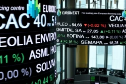 La salle de contrôle d'Euronext, société qui gère la Bourse de Paris