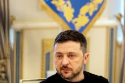 Le président ukrainien Volodymyr Zelensky à Kiev en Ukraine le 5 mars 2026