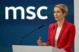 La cheffe de la diplomatie européenne, Kaja Kallas, le 15 février 2026 lors de la Conférence de Munich sur la sécurité