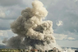 Après une frappe israélienne à Nabatiyé, dans le sud du Liban, le 12 avril 2026