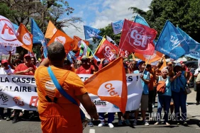 mobilisation de l'intersyndicale de la fonction publique à la prefecture 