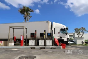 Station service poids lourd