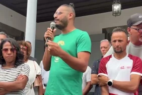 Sainte-Marie : Frédéric Maillot félicite Judicaël Sautron, 1er réunionnais de la Diagonale des Fous