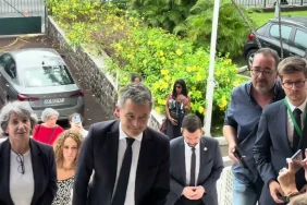 Gérald Darmanin, ministre de la justice, arrive à la cour d’appel￼
