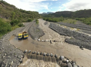 Radier du Ouaki à Saint-Louis, après le passage du cyclone Freddy (21 février) - 