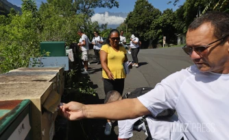 cindy barbe robert en boittage à bois de pomme