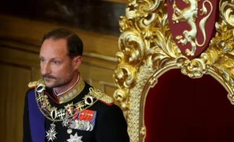 Le roi de Norvège Haakon VIII après sa prestation de serment devant le parlement à Oslo, le 1er septembre 2026 ( AFP / Odd ANDERSEN )
