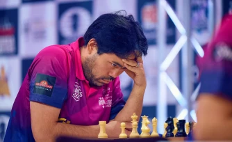 Hikaru Nakamura a établi la deuxième marque de la plus longue réflexion de l'histoire.AFP