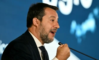 Le vice-président du gouvernement italien, Matteo Salvini, le 30 septembre 2025 à Milan