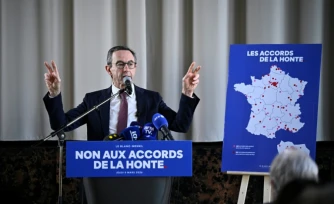 Le président du parti Les Républicains, Bruno Retailleau, au Blanc-Mesnil (Seine-Saint-Denis), le 5 mars 2026