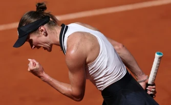 L'Ukrainienne Elina Svitolina a remporté son match contre la Hongroise Anna Bondar pour son entrée en lice au tournoi de Roland-Garros le 25 mai 2026 à Paris