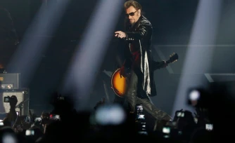 Johnny Hallyday en concert à Paris le 27 novembre 2015