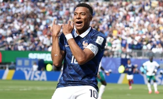 Kylian Mbappé, auteur d'un doublé pour la France face au Sénégal, lors de la Coupe du monde, le 16 juin 2026 à East Rutherford 