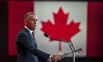 Le Premier ministre canadien Mark Carney, le 11 avril 2026 Ă Montreal