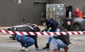 La police intervient sur les lieux de tirs Ă Trappes, dans les Yvelines, le 23 octobre 2026