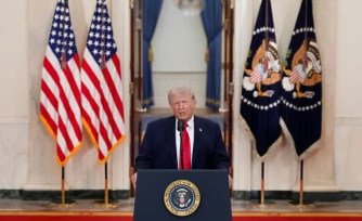 Le président américain Donald Trump s'exprime lors d'une allocution à la nation sur la guerre en Iran, à la Maison Blanche à Washington, le 1er avril 2026