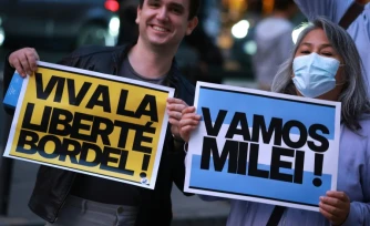 Manifestation de soutien au président argentin Javier Milei à Paris le 30 septembre 2026