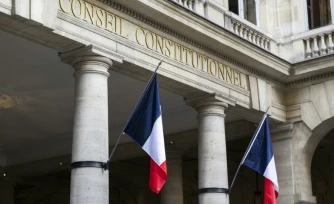 L'entrée du Conseil constitutionnel à Paris, le 8 octobre 2025