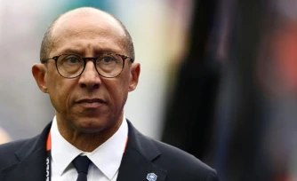 Le président de la Fédération française de football Philippe Diallo arrive au stade de Foxborough, près de Boston, le 26 juin 2026
