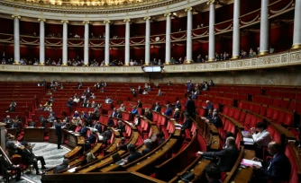 Vue générale de l'hémicycle de l'Assemblée nationale, le 28 janvier 2026 à Paris