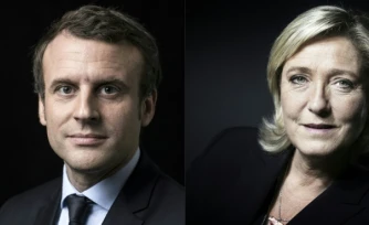Emmanuel Macron (g) battrait largement Marine Le Pen (d) au second tour de l'élection présidentielle, selon deux sondages réalisés dimanche soir après l'annonce des résultats du 1er tour