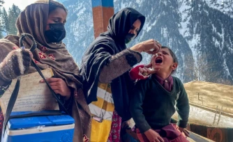 Campagne de vaccination dans le district de Neelum, au Pakistan, le 4 février 2025 