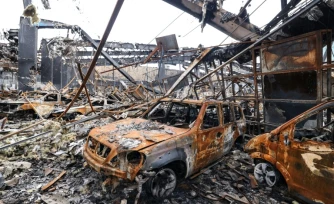 Les dĂ©gĂąts dans lâest de TĂ©hĂ©ran,aprĂšs une frappe de missile, le 28 mars 2026, en Iran