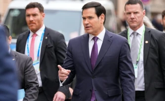 Le secrétaire d'Etat américain Marco Rubio se rend à une réunion des ministres des Affaires étrangères du G7 en marge de la Conférence de Munich sur la sécurité (MSC), en Allemagne, le 14 février 2026