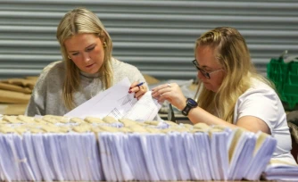 Décompte des voix lors de la présidentielle en Irlande, le 25 octobre 2025 à Dublin