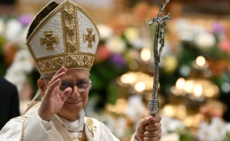 Le pape Léon XIV lors de la veillée de Pùques au Vatican, le 4 avril 2026