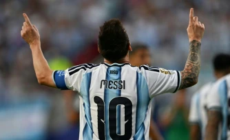 Lionel Messi, auteur d'un triplé pour l'Argentine face à l'Algérie, lors du premier tour de la Coupe du monde, le 16 juin 2026 à Kansas City