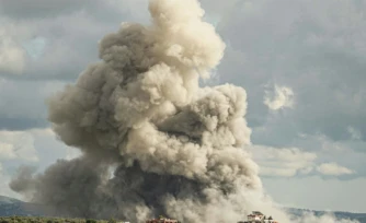 Frappe isarélienne sur la ville libanaise de Natabieh, le 12 avril 2026