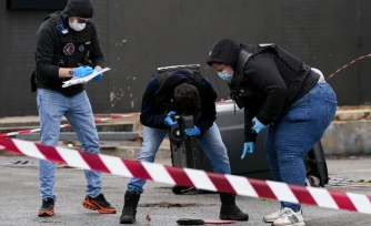 La police intervient sur les lieux de tirs Ă Trappes, dans les Yvelines, le 23 octobre 2026