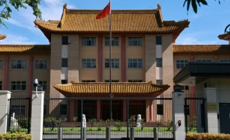 L'ambassade de Chine à Canberra, le 11 février 2026 en Australie