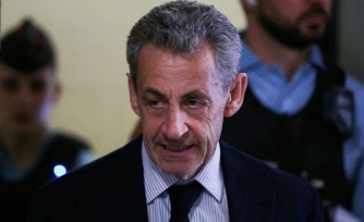 L'ex-président français Nicolas Sarkozy à son procès en appel dans l'affaire du financement libyen le 23 mars 2026 à Paris