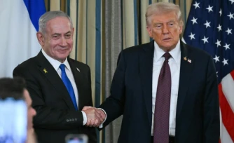 Le président américain Donald Trump et le Premier ministre israélien Benjamin Netanyahu à la Maison Blanche, le 29 septembre 2025 à Washington