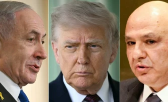 Combinaison de photos réalisé le 16 avril 2026 montrant, de g. à d., le Premier ministre israélien Benjamin Netanyahu à Washington, le 29 septembre 2025, le président américain Donald Trump à Washington, le 13 avril 2026, et le président libanais Joseph Aoun à New York, le 23 septembre 2025