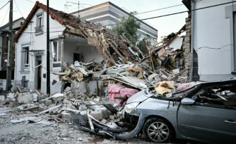 Les décombres d'un pavillon aprÚs une explosion provoquée par une fuite de gaz à Aubervilliers, en Seine-Saint-Denis le 6 septembre 2026