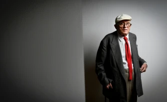 David Hockney au Centre Pompidou à Paris le 16 juin 2017