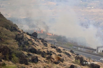 incendie dans la savane cap lahoussaye novembre 2022
